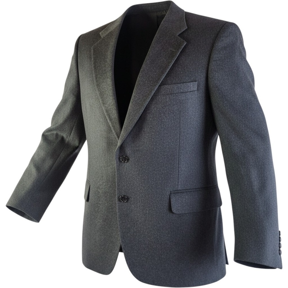 AMERICAN TREND USA Made Sport Coat Mens 40R Gray Solid 100% Cashmere Two Buttons
